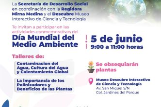 Convoca Municipio a participar en los talleres por el día mundial del Medio Ambiente