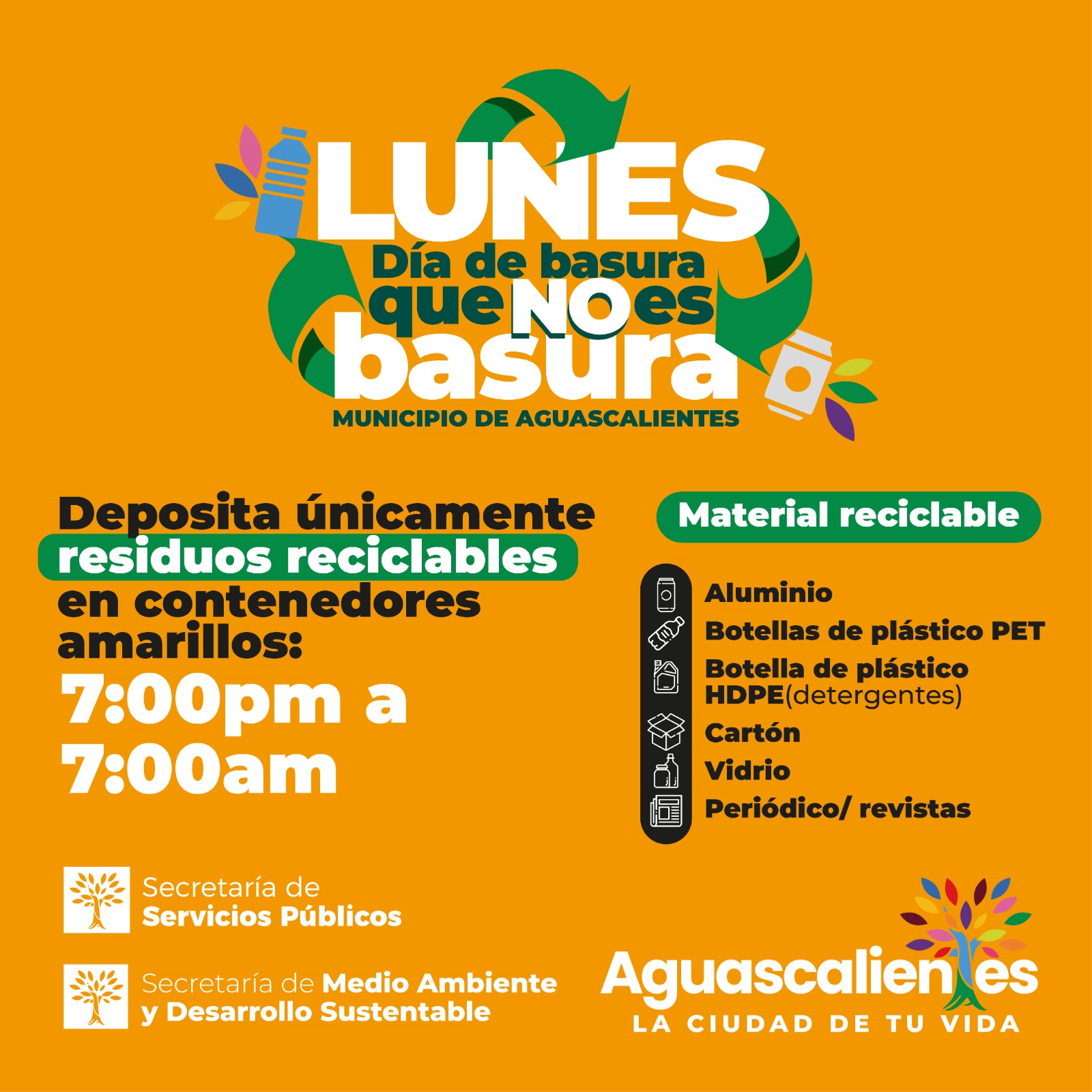 LUNES DÍA DE BASURA QUE NO ES BASURA LUNES DÍA DE BASURA QUE NO ES BASURA
