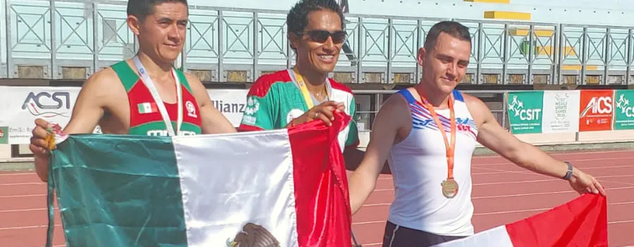 Deportistas de Aguascalientes obtienen dos medallas en atletismo durante competencias en Italia