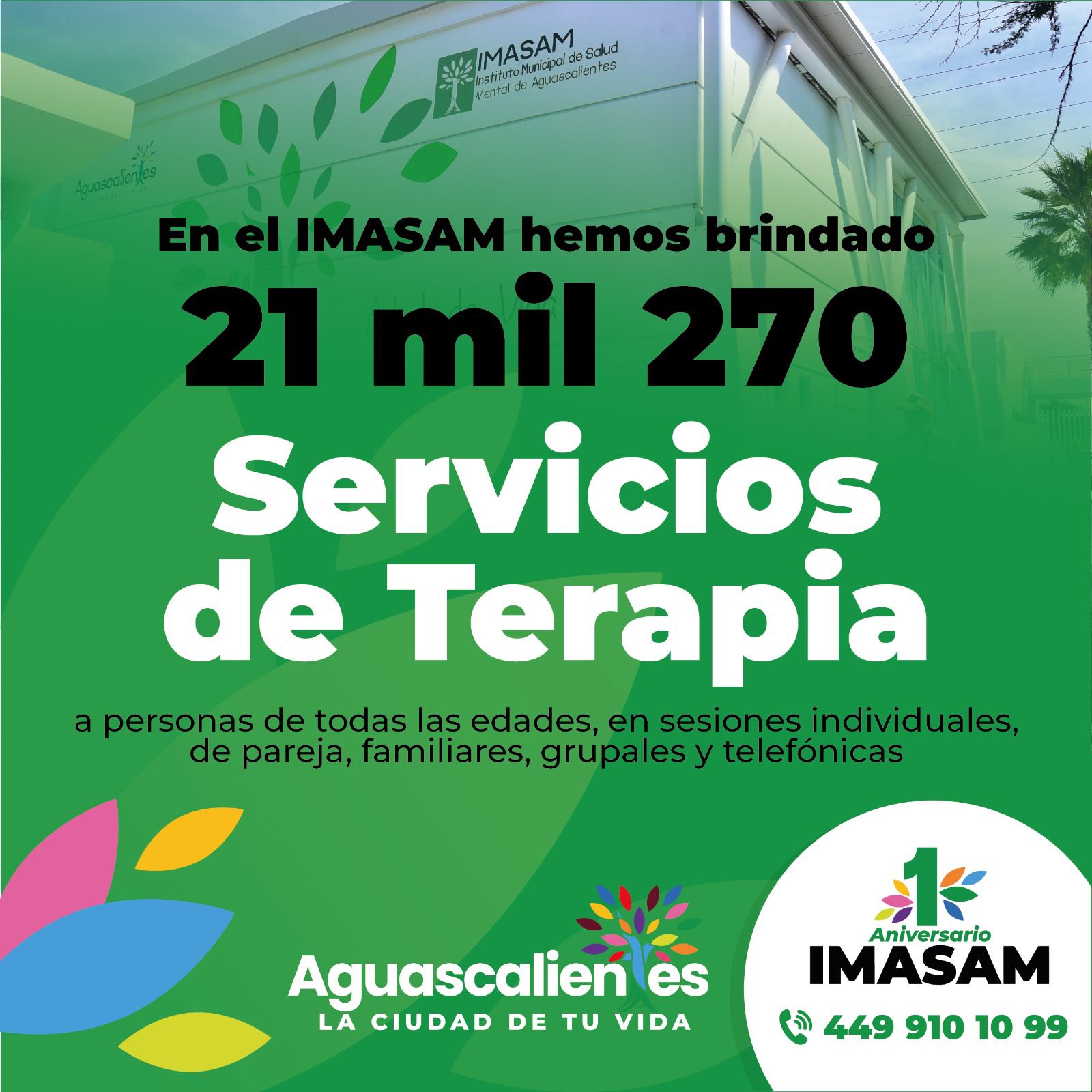 IMASAM ha otorgado 21 mil 270 servicios de terapia a personas de todas las edades IMASAM ha otorgado 21 mil 270 servicios de terapia a personas de todas las edades