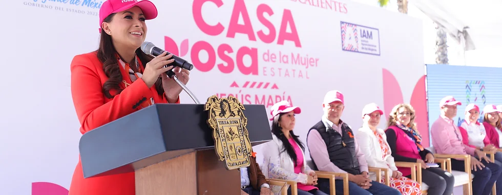 INAUGURA TERE JIMÉNEZ CASA ROSA EN JESÚS MARÍA Y TOMA PROTESTA A 800 AGENTES ROSAS