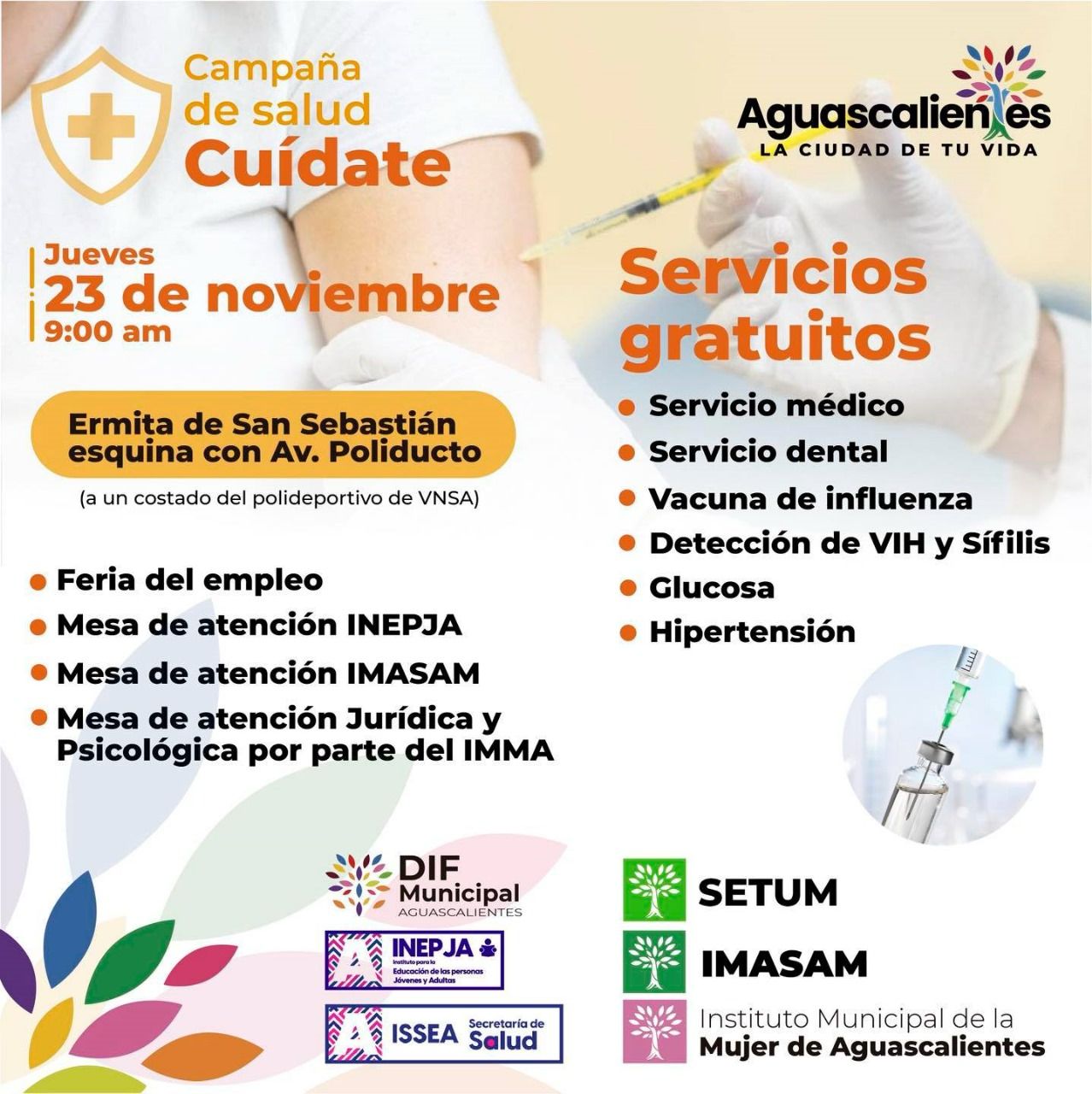 JORNADA DE LA SALUD POR LA ERRADICACIÓN A LA VIOLENCIA. 🧡
