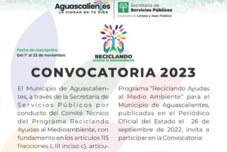 Abre Municipio de Aguascalientes la convocatoria reciclando ayudas al medio ambiente