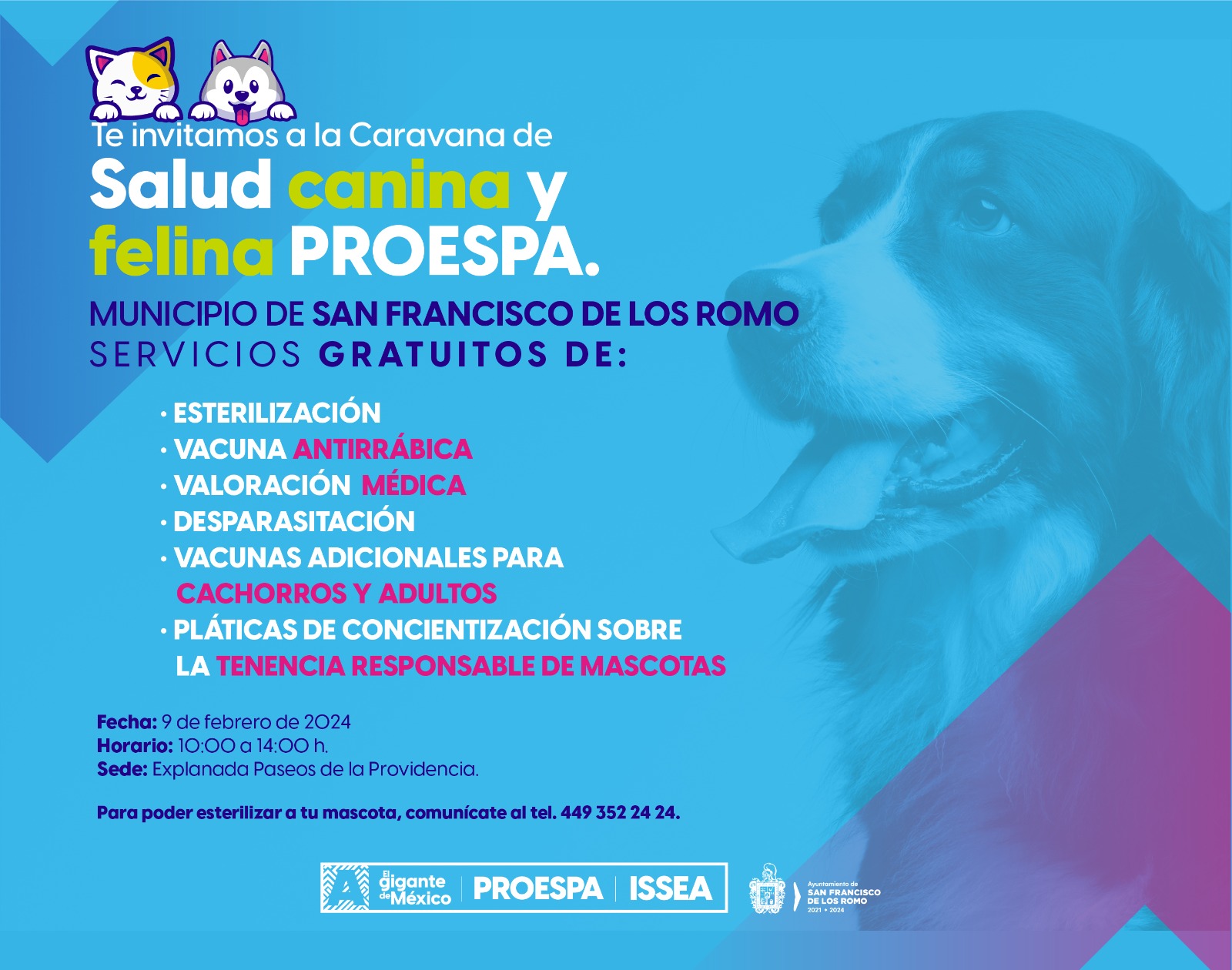 PROESPA ANUNCIA SERVICIOS VETERINARIOS GRATUITOS EN EL FRACC. PASEOS DE LA PROVIDENCIA EN SAN FRANCISCO DE LOS ROMO PROESPA ANUNCIA SERVICIOS VETERINARIOS GRATUITOS EN EL FRACC. PASEOS DE LA PROVIDENCIA EN SAN FRANCISCO DE LOS ROMO