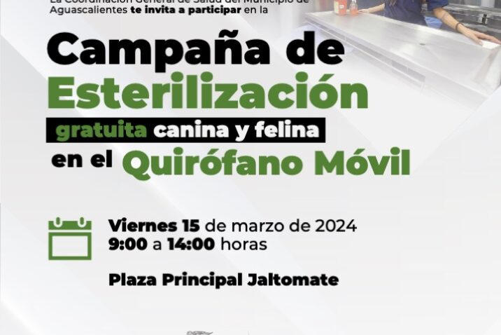 INVITA MUNICIPIO A LAS CAMPAÑAS DE ESTERILIZACIÓN CANINA Y FELINA EN EL QUIRÓFANO VETERINARIO MÓVIL INVITA MUNICIPIO A LAS CAMPAÑAS DE ESTERILIZACIÓN CANINA Y FELINA EN EL QUIRÓFANO VETERINARIO MÓVIL