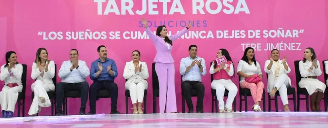 CON LA TARJETA ROSA APOYAMOS A LAS MUJERES QUE TRABAJAN A FAVOR DE SU COMUNIDAD: TERE JIMÉNEZ CON LA TARJETA ROSA APOYAMOS A LAS MUJERES QUE TRABAJAN A FAVOR DE SU COMUNIDAD: TERE JIMÉNEZ