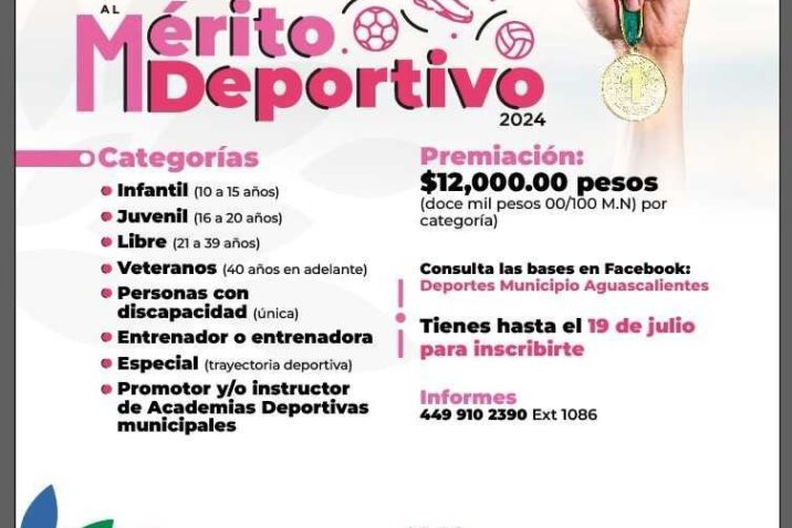 PRESENTA MUNICIPIO CONVOCATORIA PARA EL PREMIO AL MÉRITO DEPORTIVO 2024 PRESENTA MUNICIPIO CONVOCATORIA PARA EL PREMIO AL MÉRITO DEPORTIVO 2024