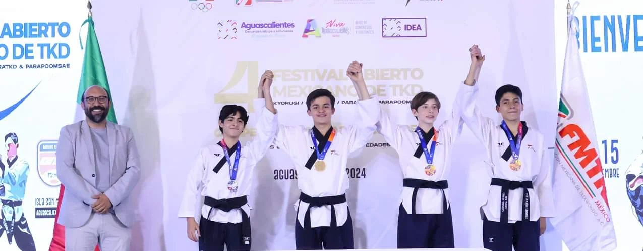 OBED MARTÍNEZ, DE AGUASCALIENTES, SE LLEVA MEDALLA DE ORO EN TORNEO NACIONAL DE TAEKWONDO
