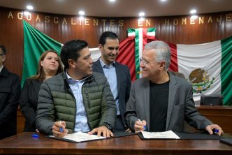 FIRMAN CONVENIO DE COLABORACIÓN MUNICIPIO DE AGUASCALIENTES Y PATRONATO DE LA FERIA NACIONAL DE SAN MARCOS