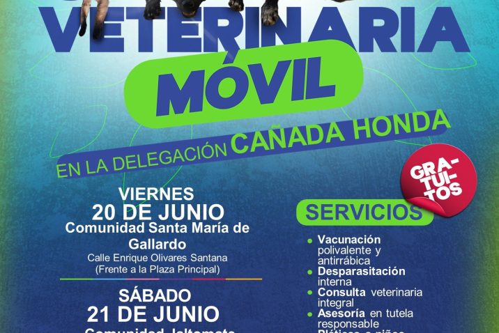 NUEVAS FECHAS DE LA CLÍNICA VETERINARIA MÓVIL EN COMUNIDADES RURALES