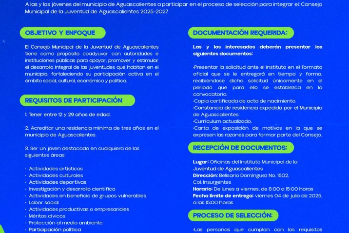 IMJUVA CONVOCA A INTEGRAR EL CONSEJO MUNICIPAL DE LA JUVENTUD 2025-2027 IMJUVA CONVOCA A INTEGRAR EL CONSEJO MUNICIPAL DE LA JUVENTUD 2025-2027