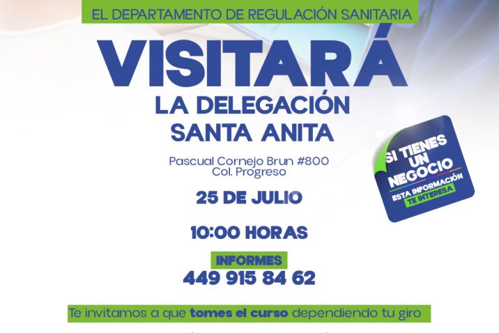 MUNICIPIO LLEVARÁ CURSOS DE REGULACIÓN SANITARIA A LA DELEGACIÓN SANTA ANITA