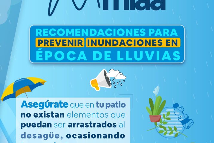 EMITE MIAA RECOMENDACIONES A LA CIUDADANÍA PARA PREVENIR INUNDACIONES EN ÉPOCA DE LLUVIAS EMITE MIAA RECOMENDACIONES A LA CIUDADANÍA PARA PREVENIR INUNDACIONES EN ÉPOCA DE LLUVIAS