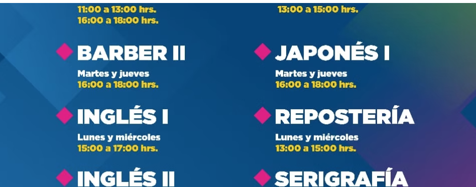 TALLERES GRATUITOS EN LA CASA DEL ADOLESCENTE; ¡INSCRÍBETE! TIENES HASTA EL 26 DE SEPTIEMBRE