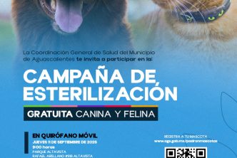 ANUNCIA MUNICIPIO DE AGUASCALIENTES NUEVA JORNADA DE ESTERILIZACIÓN CANINA Y FELINA EN EL PARQUE DE LA ALTAVISTA