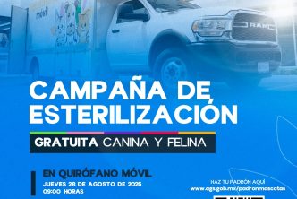EL QUIRÓFANO VETERINARIO MÓVIL LLEGARÁ A LA DELEGACIÓN MORELOS Y A LA COLONIA OLIVARES SANTANA