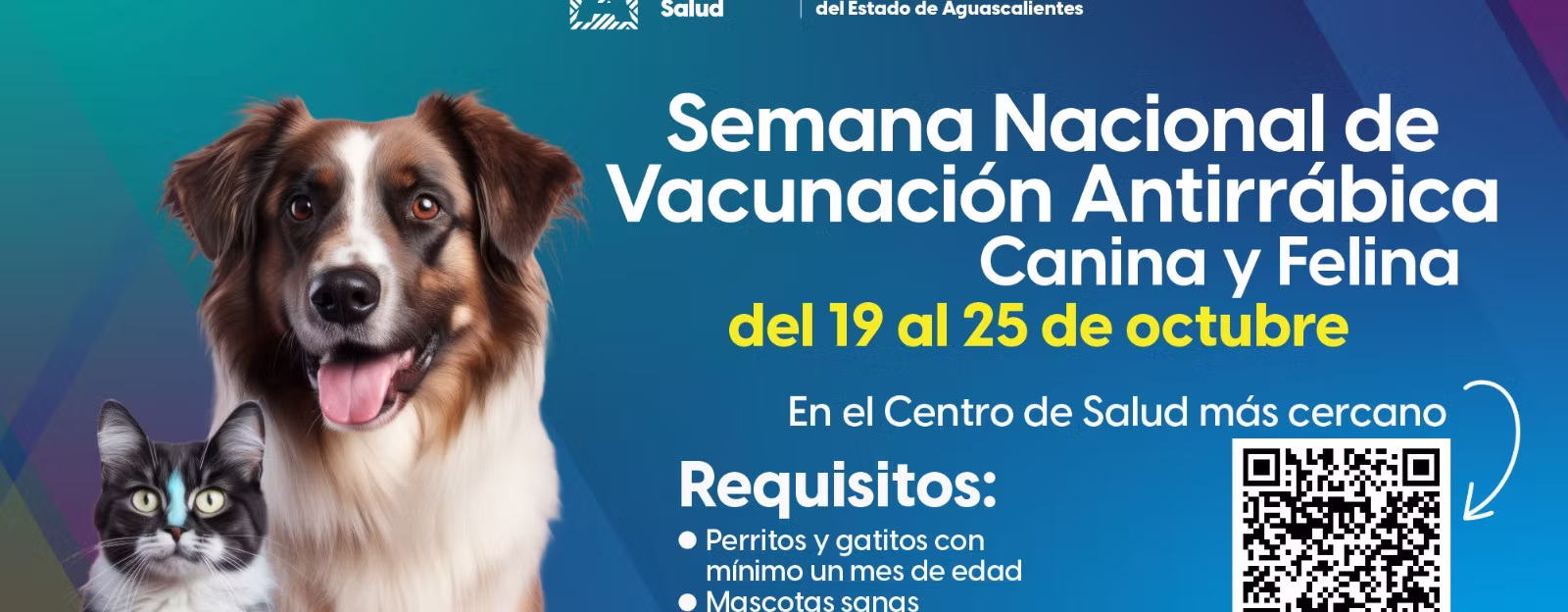 LLEVA A TU MASCOTA A VACUNAR GRATIS; DEL 19 AL 25 DE OCTUBRE, SERÁ LA SEMANA DE VACUNACIÓN ANTIRRÁBICA CANINA Y FELINA 2025