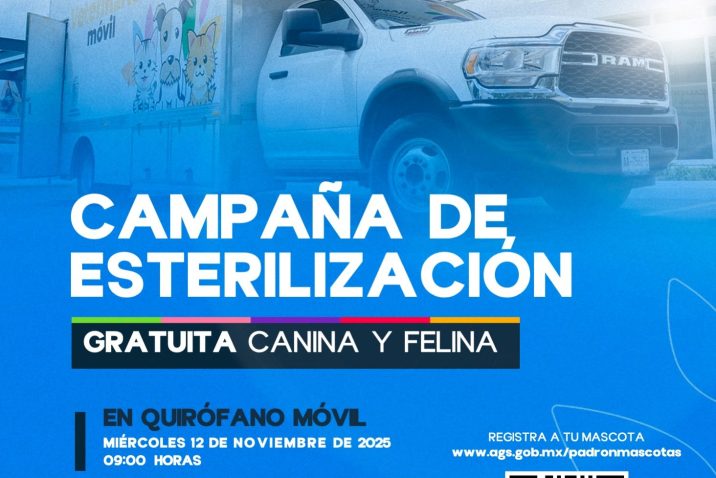 ANUNCIAN NUEVAS FECHAS DEL QUIRÓFANO VETERINARIO MÓVIL DEL MUNICIPIO DE AGUASCALIENTES