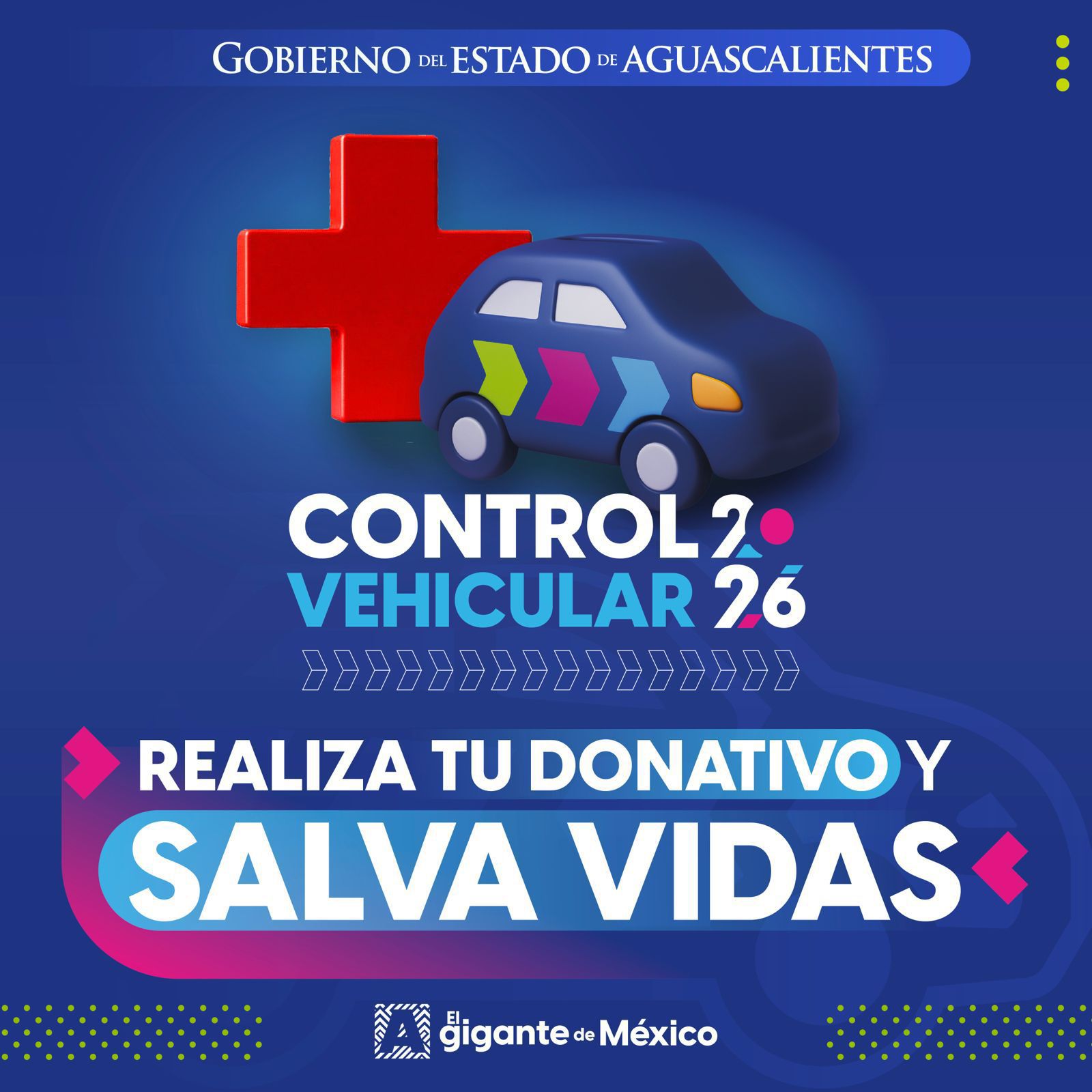 AL PAGAR TU CONTROL VEHICULAR PUEDES SALVAR VIDAS