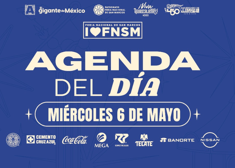 Te compartimos las actividades de la Feria Nacional de San Marcos para este 6 de mayo.