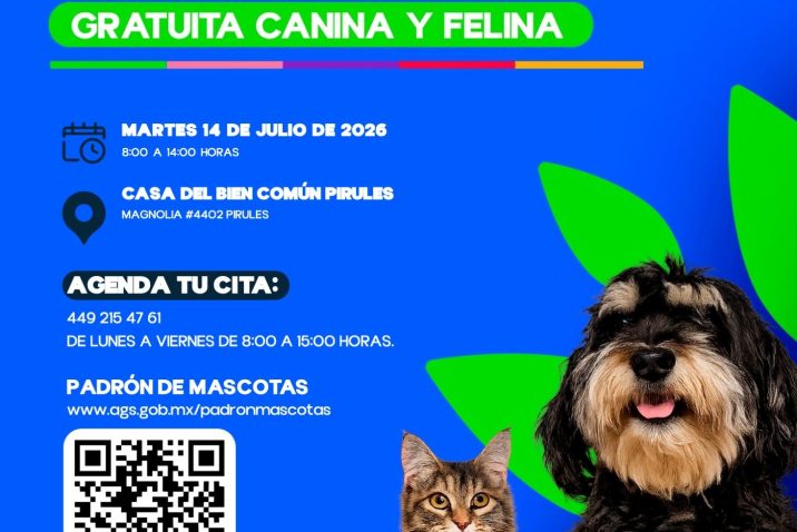 ANUNCIAN MUNICIPIO E ISSEA JORNADAS DE ESTERILIZACIÓN CANINA Y FELINA EN PIRULES Y LA PURÍSIMA