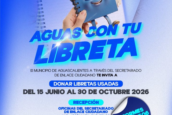 CONVOCA MUNICIPIO DE AGUASCALIENTES A DONAR LIBRETAS EN BUEN ESTADO A FAVOR DEL APRENDIZAJE DE MILES DE NIÑAS Y NIÑOS CONVOCA MUNICIPIO DE AGUASCALIENTES A DONAR LIBRETAS EN BUEN ESTADO A FAVOR DEL APRENDIZAJE DE MILES DE NIÑAS Y NIÑOS