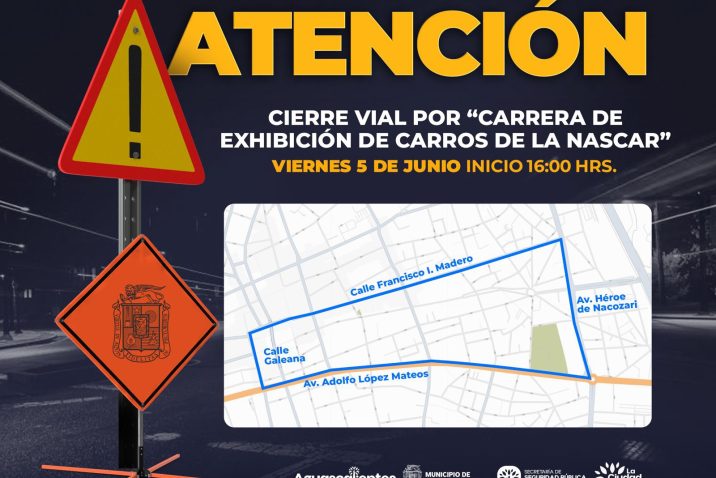 ANUNCIAN CIERRES VIALES POR EXHIBICIÓN DE AUTOS NASCAR ANUNCIAN CIERRES VIALES POR EXHIBICIÓN DE AUTOS NASCAR