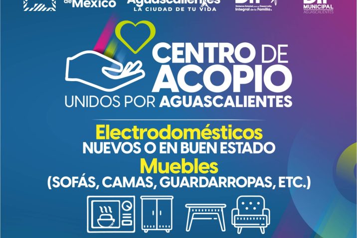 DIF ESTATAL Y DIF MUNICIPAL DE AGUASCALIENTES INSTALAN CENTROS DE ACOPIO EN APOYO A PERSONAS DAMNIFICADAS POR LAS LLUVIAS