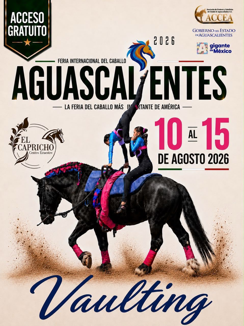 Aguascalientes será sede de la Feria Internacional del Caballo 2026, el evento ecuestre más grande de América.