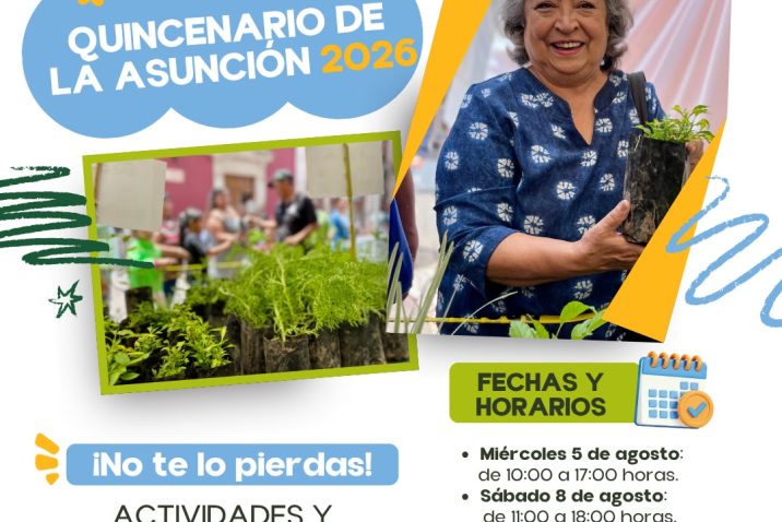 INVITA MUNICIPIO A PARTICIPAR EN LA DONACIÓN DE PLANTAS DURANTE EL QUINCENARIO DE LA ASUNCIÓN 2026